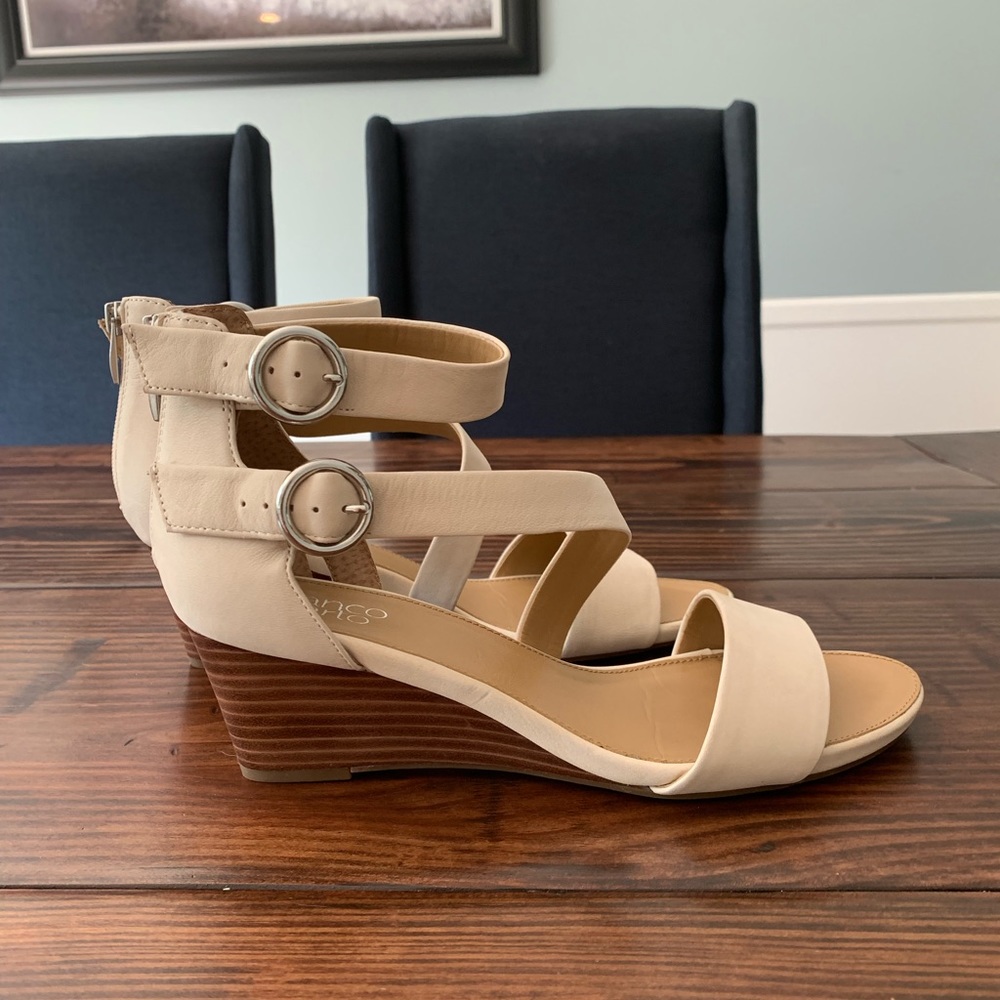 Strappy wedge sandals